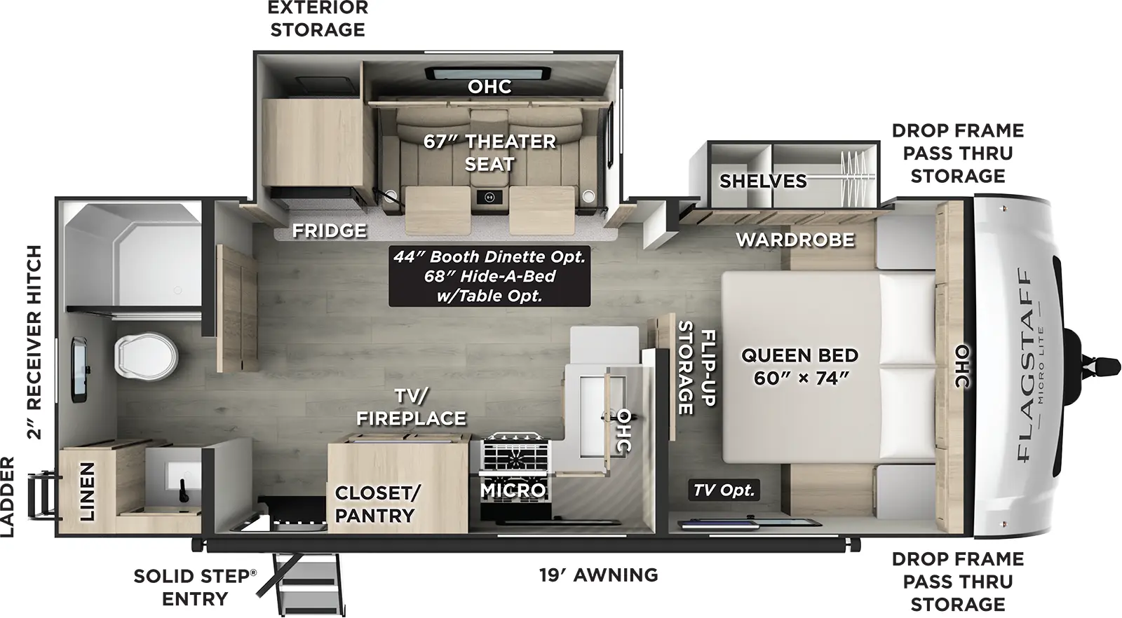 Flagstaff Micro Lite 25FBLS Floorplan